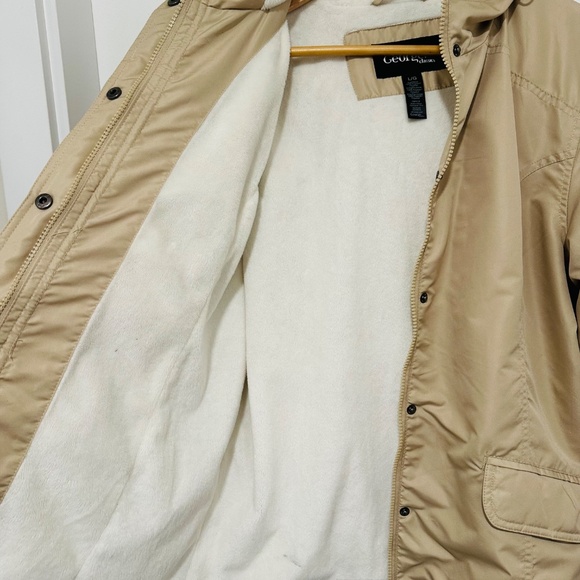 George  Ladies Large   Beige/ Tan Coloured Winter Jacket With Hood - Picture 6 of 9